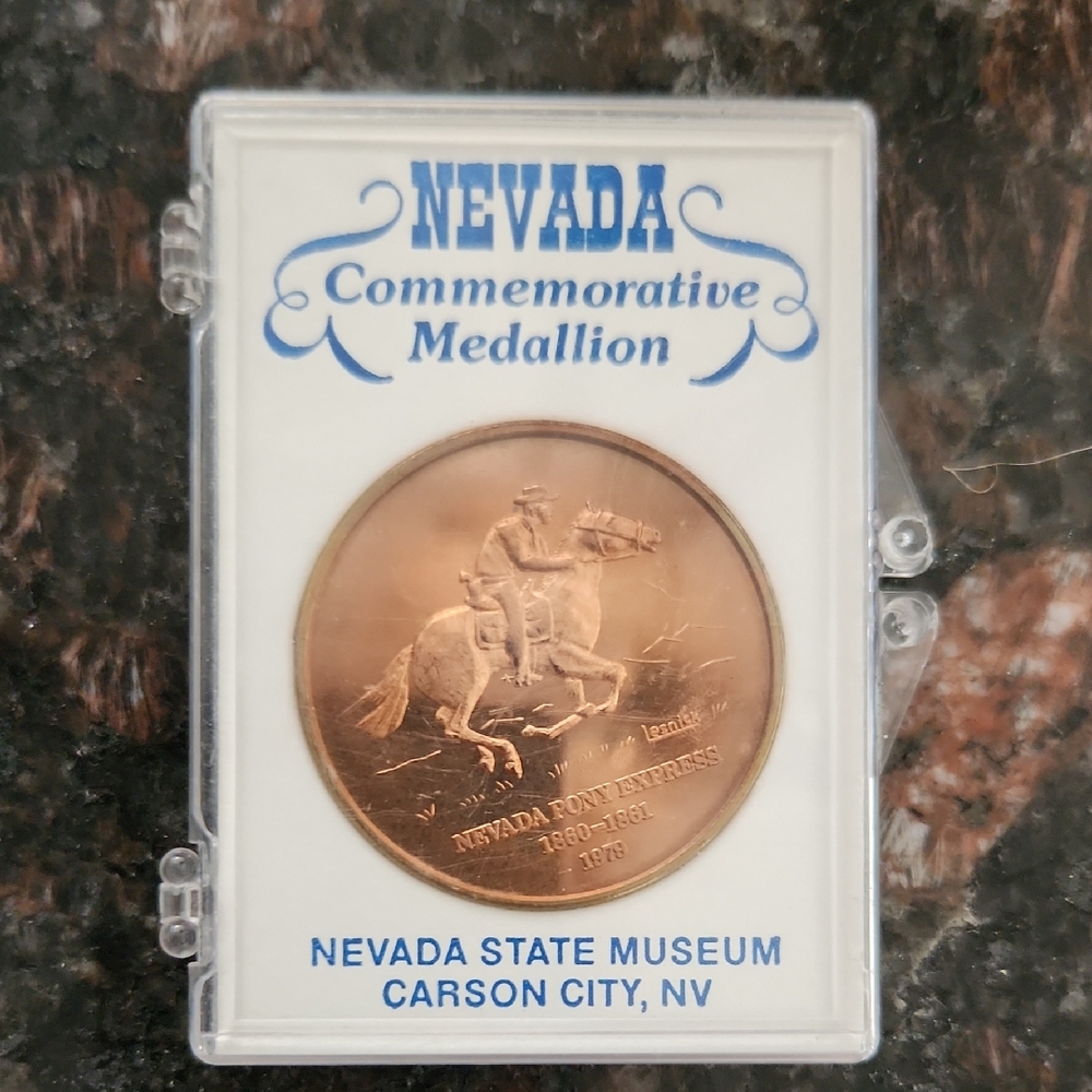 Nevada Commemorative Medallion Coin Pony Express Carson City Collectible